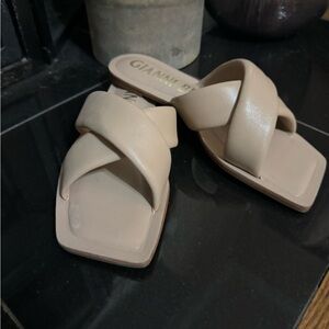 Gianni Bini Women's Cream Slide Sandals